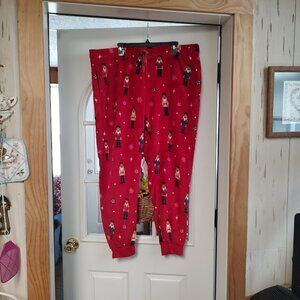 New JoySpun Red Nutcracker Soft Fleece Sleep Pants Size Women's 2X18W/20W